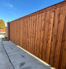 Board on Board Cedar Sliding Gate